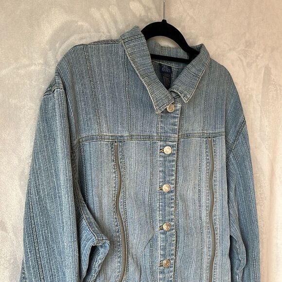 Vintage The Blues Denim Button Jacket Size 2X - Picture 12 of 15